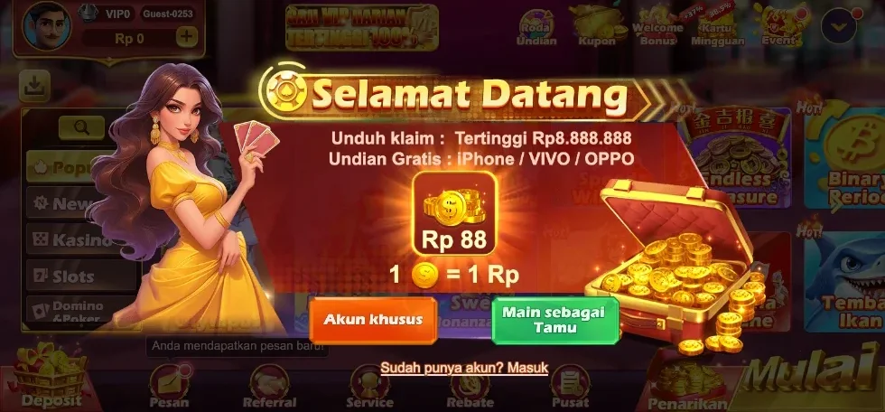 RI188 screenshot tampilan website
